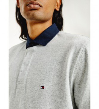 Tommy Hilfiger Polo Iconic Collar Rugby gris