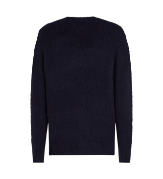 Tommy Hilfiger Sweter z mieszanki alpaki w kolorze granatowym