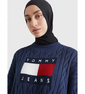 Tommy Jeans Jersey Center Flag marino