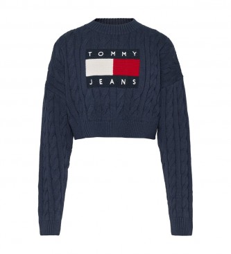 Tommy Jeans Jersey Center Flag marino