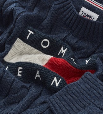 Tommy Jeans Jersey Center Flag marine