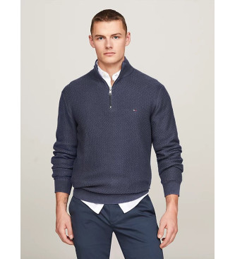 Tommy Hilfiger Perkins navy embossed knitted knitted jumper