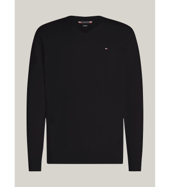 Tommy Hilfiger Kaschmir-Pullover mit V-Ausschnitt schwarz