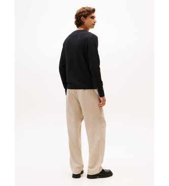 Tommy Hilfiger Maglione nero in cashmere con scollo a V