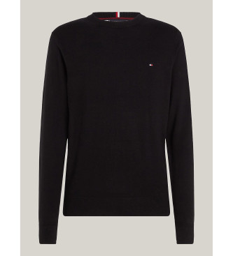 Tommy Hilfiger Jersey de cuello redondo con cachemira negro