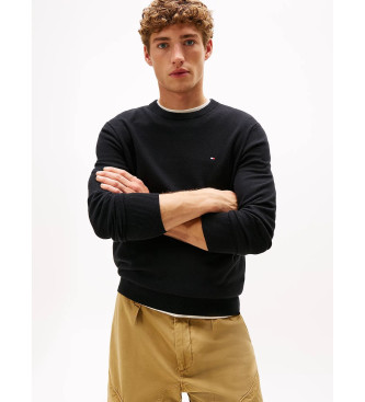 Tommy Hilfiger Pull en cachemire noir  col ras du cou