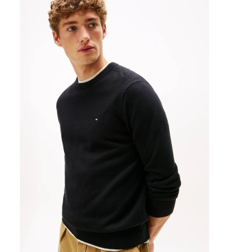 Tommy Hilfiger Pull en cachemire noir  col ras du cou
