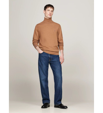 Tommy Hilfiger Brown cashmere turtleneck jumper