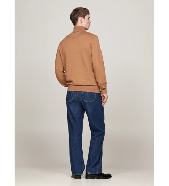 Tommy Hilfiger Brown cashmere turtleneck jumper