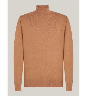 Tommy Hilfiger Brown cashmere turtleneck jumper