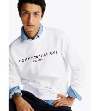 Tommy Hilfiger Trui met V-hals en wit geborduurd logo