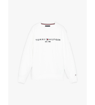 Tommy Hilfiger Pullover mit V-Ausschnitt und weiem gesticktem Logo