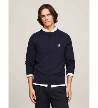 Tommy Hilfiger Monogram TH jumper with wide cut navy