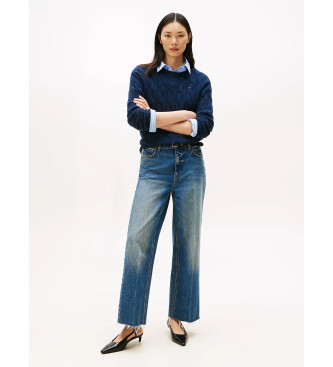 Tommy Hilfiger Gebreide trui van zachte marinewol