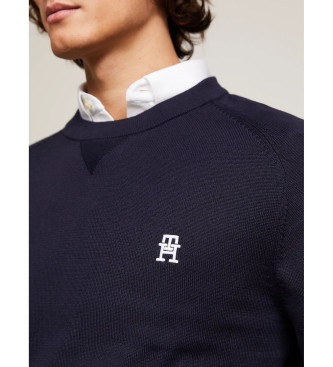 Tommy Hilfiger Monogram TH jumper with wide cut navy