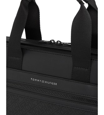Tommy Hilfiger Valigetta nera con monogramma TH