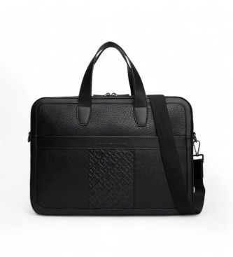 Tommy Hilfiger Valigetta per laptop con monogramma nero