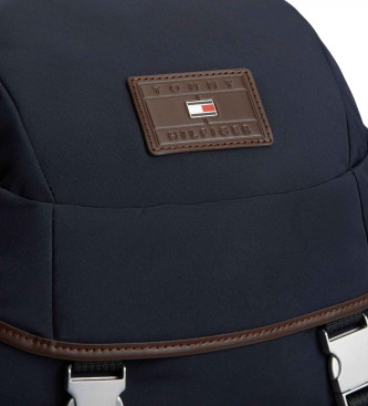 Tommy Hilfiger Avslappnad ryggs�ck med lock och marinbl� fickor
