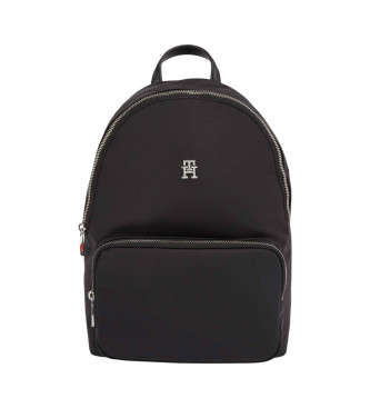 Tommy Hilfiger TH Emblem Abzeichen Rucksack schwarz