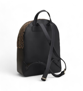 Tommy Hilfiger Black jacquard TH monogrammed backpack