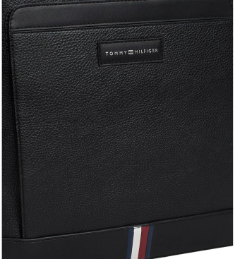 Tommy Hilfiger Mochila TH Business con acabado granulado negro