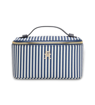 Tommy Hilfiger Blauw gestreepte toilettas