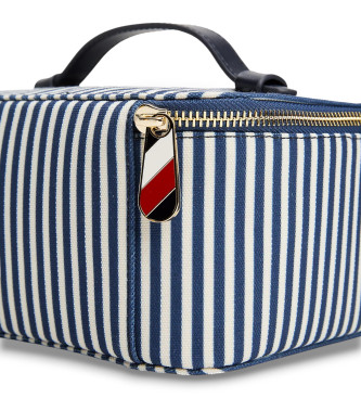 Tommy Hilfiger Blau gestreifte Kulturtasche