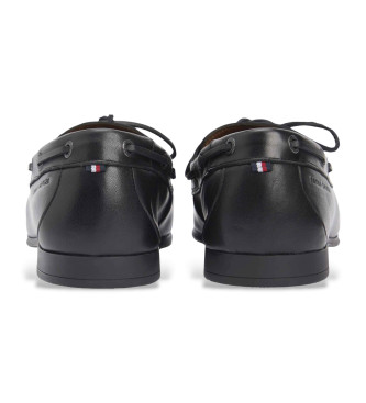 Tommy Hilfiger Scarpe da barca in pelle nera