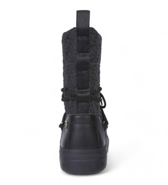 Tommy Hilfiger Schwarze glatte Stiefel