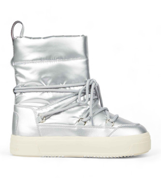 Tommy Hilfiger Silver Snow Boots 