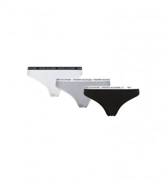 Tommy Hilfiger Pack 3 Panties Logo white, grey, black
