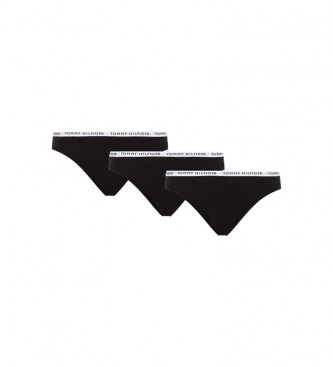 Tommy Hilfiger Confezione da 3 mutandine nere con logo
