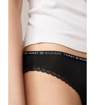 Tommy Hilfiger Pack of 3 Black Floral Lace Panties