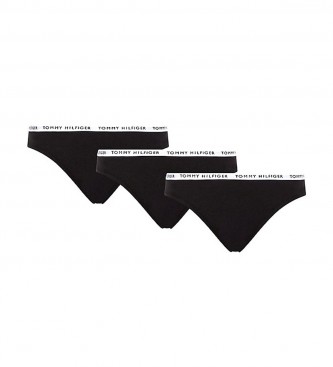 Tommy Hilfiger Pack 3 culottes avec logo Noir