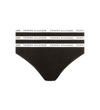 Tommy Hilfiger Pakke 3 sorte logo trusser med sort logo