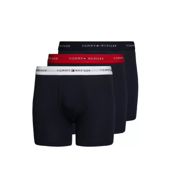 Tommy Hilfiger Pack 3 Boxer Essential con logo blu scuro