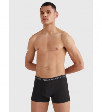 Tommy Hilfiger 3 Packs de boxers com logtipo Trunk Essentials preto, cinzento e branco