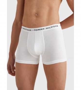 Tommy Hilfiger 3 Packs de boxers com logtipo Trunk Essentials preto, cinzento e branco