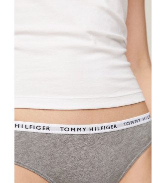 Tommy Hilfiger Pack 3 Tangas Logo blanco, negro, gris
