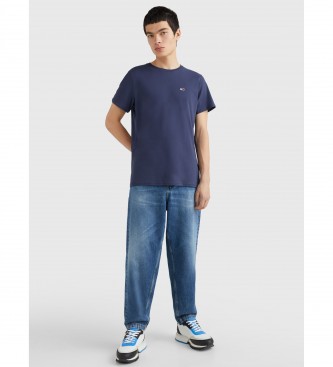 Tommy Jeans Pacote de 2 t-shirts de ajuste fino, brancas, da marinha