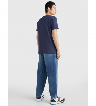 Tommy Jeans Confezione da 2 T-shirt slim fit bianche e blu navy
