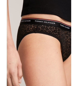 Tommy Hilfiger Paket 3 hlačk Premium Essential s čipko bela, črna, roza