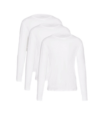 Tommy Hilfiger Lot de 3 T-shirts Essential blancs à manches longues