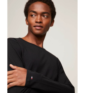 Tommy Hilfiger Confezione da 3 t-shirt Essential nere a maniche lunghe