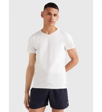Tommy Hilfiger Frpackning med 3 stretchiga T-shirts med V-ringning svart, gr, vit
