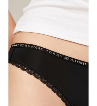 Tommy Hilfiger Conjunto de 3 tangas TH preto