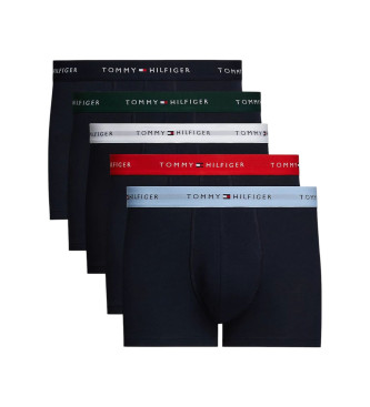 Tommy Hilfiger 5er-Pack Boxershorts mit marineblauem Aufdruck