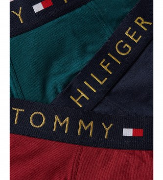 Tommy Hilfiger Frpackning med 5 boxershorts i grnt, rdbrunt och bltt guld