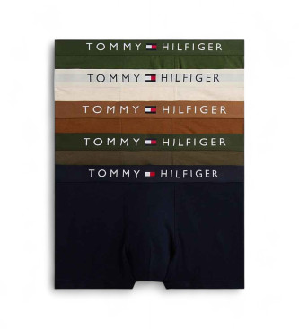 Tommy Hilfiger Lot de 5 caleons originaux multicolores