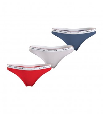 Tommy Hilfiger Pack of 3 thongs Extra blue, red, grey